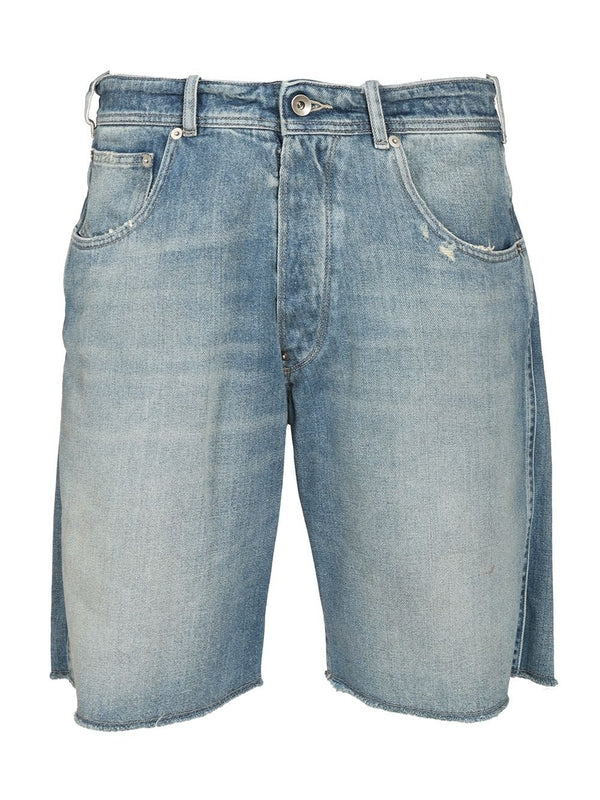 Back Stitch Denim Shorts