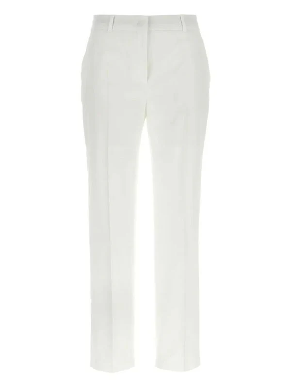 Straight Cotton Tailored Pants