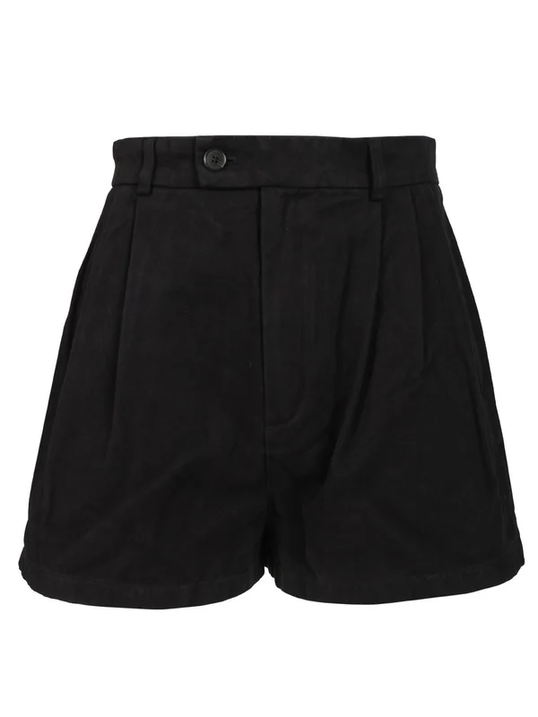 High-Waisted Pleated Shorts