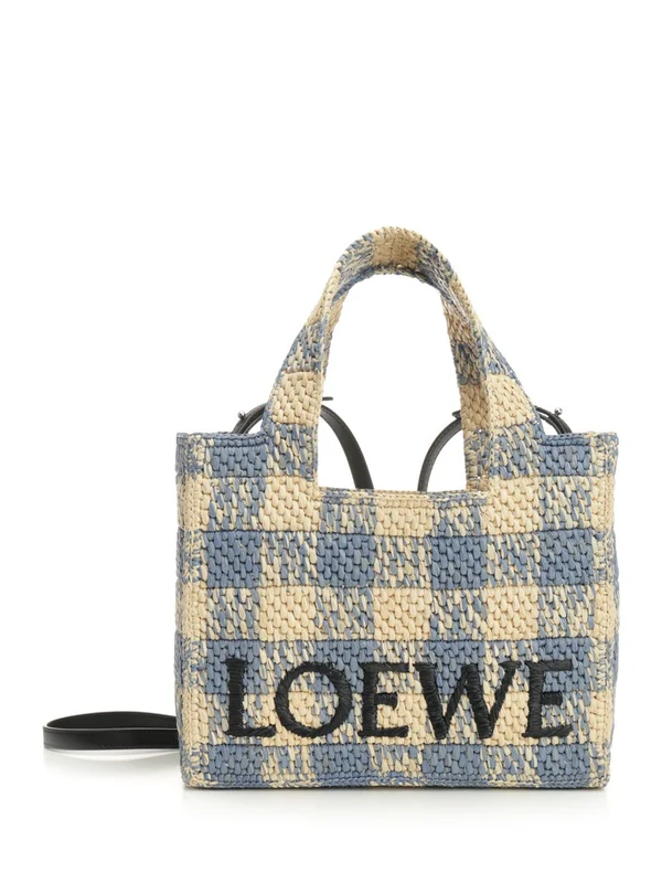 LOEWE Font Small Raffia Tote Bag