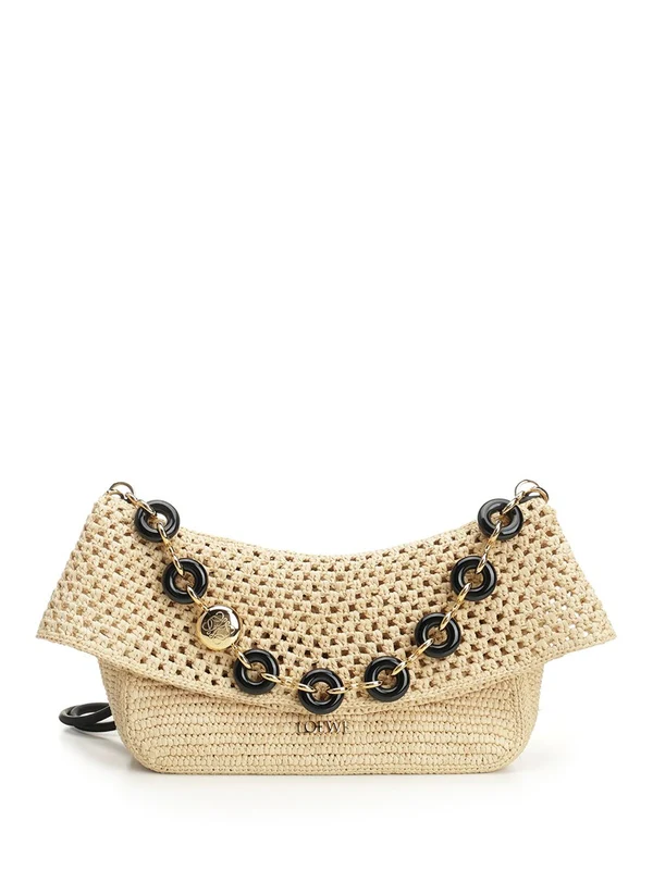 OLA Medium Raffia Shoulder Bag