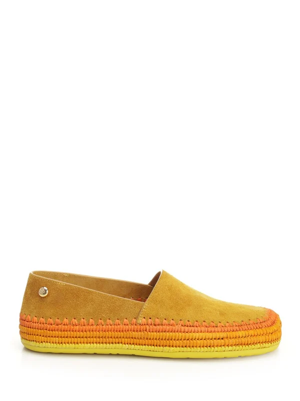 RIO Suede Raffia Loafers