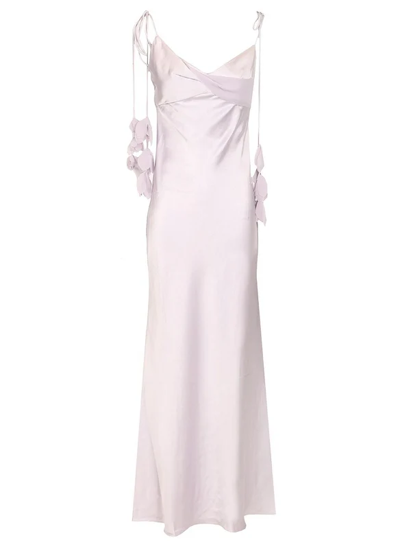 LILAC Satin Maxi Dress