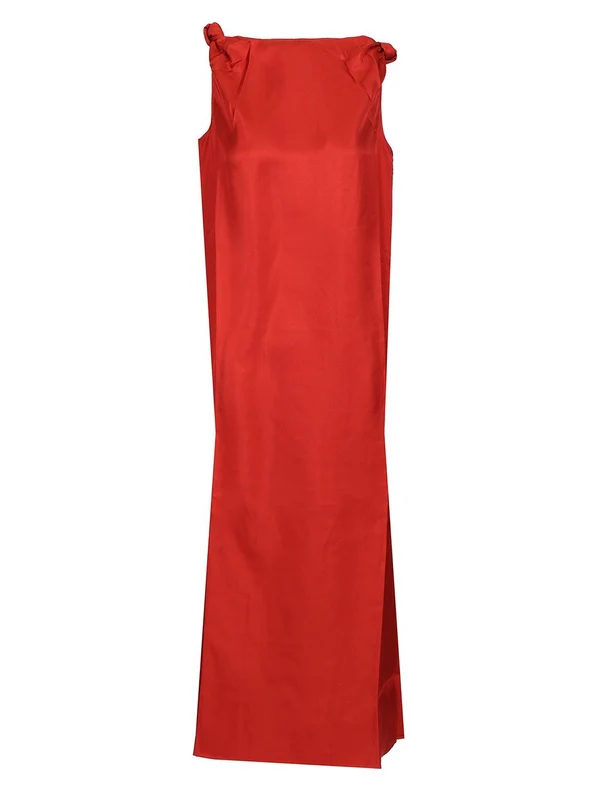 MOUN Draped Silk Sleeveless Dress