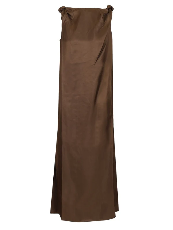 MOUN Draped Silk Sleeveless Dress