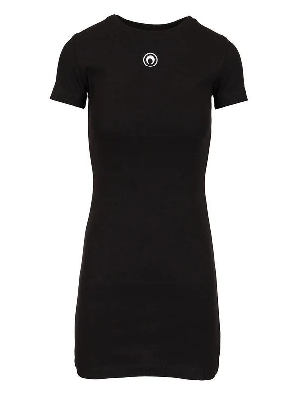 Moon Logo Ribbed Mini Dress