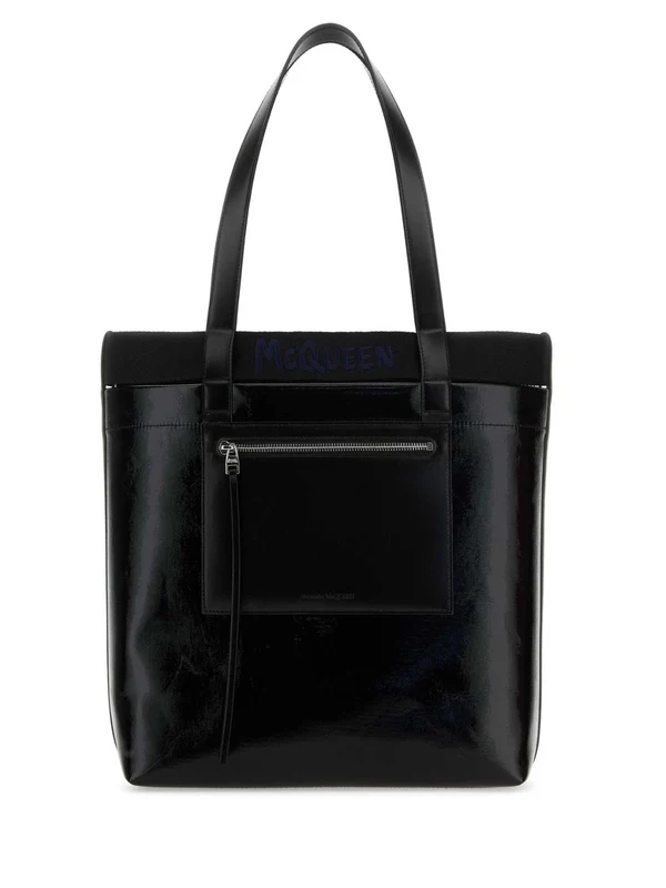 Alexander Mcqueen Black Tote Bags