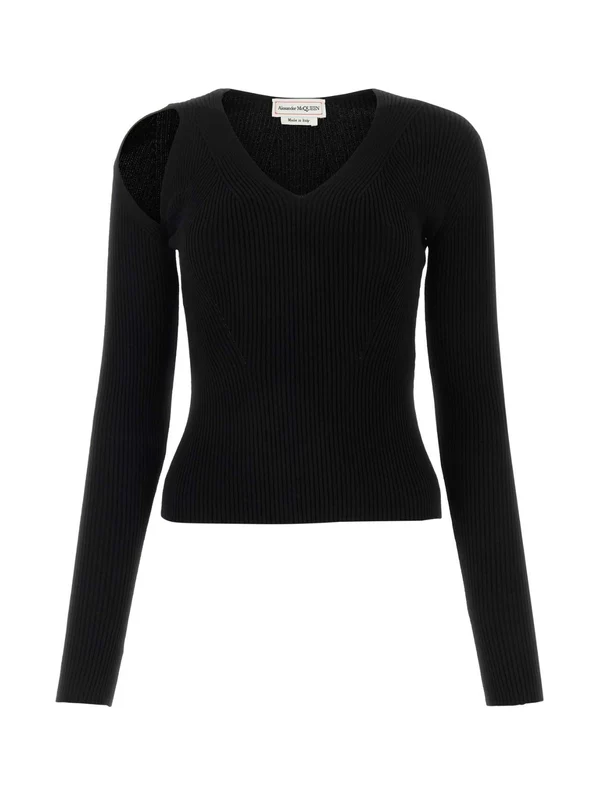 Alexander Mcqueen Black Knitted