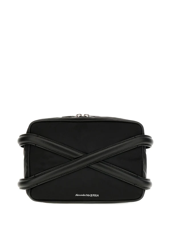 Alexander Mcqueen Black Cross Bag