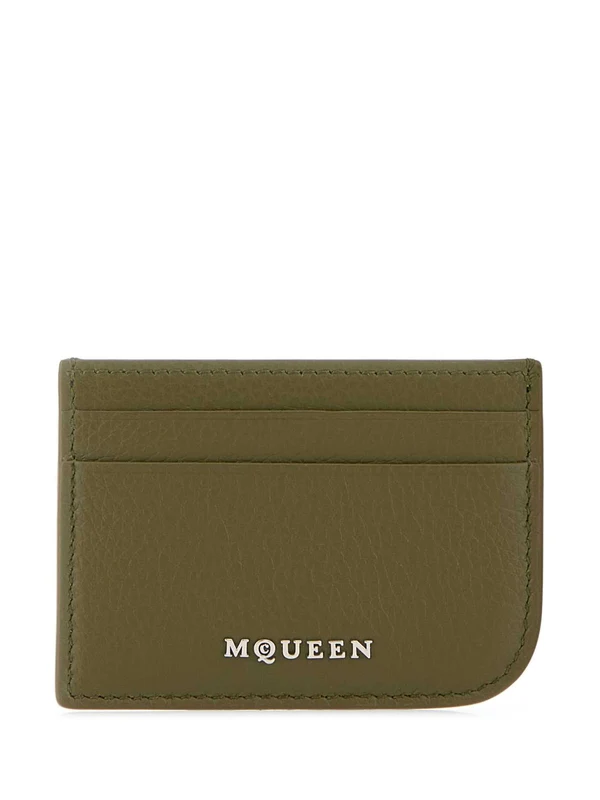 Alexander Mcqueen Khaki Card Holders