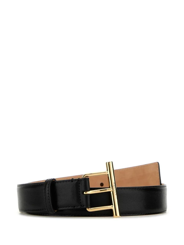 Alexander Mcqueen Black Leather Belts