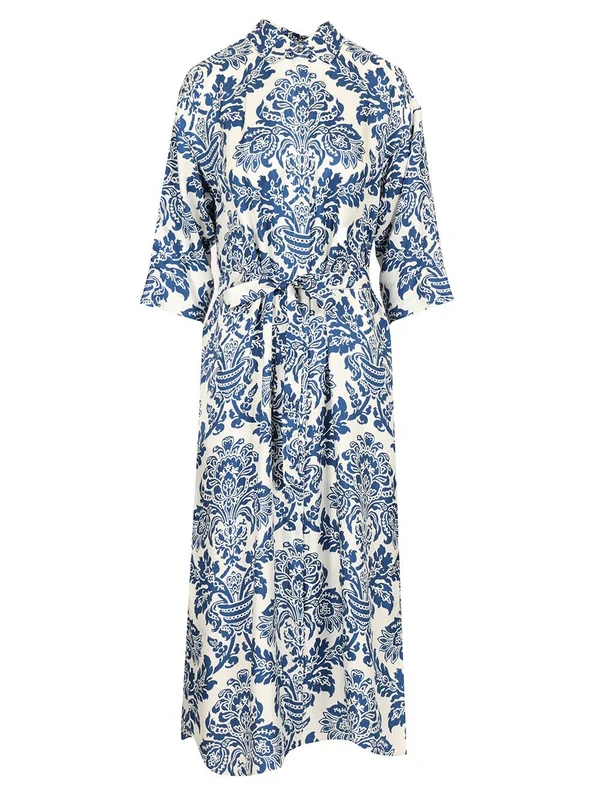 S Max Mara Blue Midi Dress