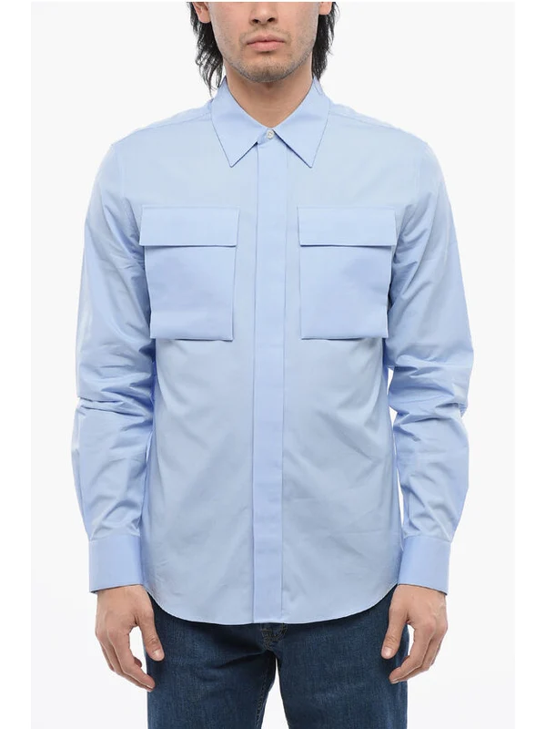 Alexander Mcqueen Skyblue Shirts