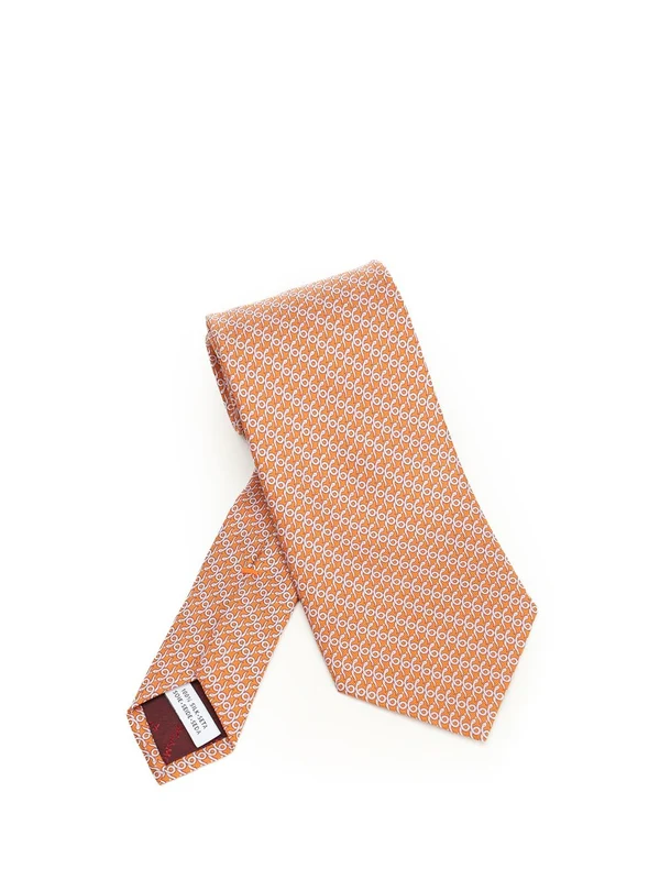 Ferragamo Orange Neck Ties