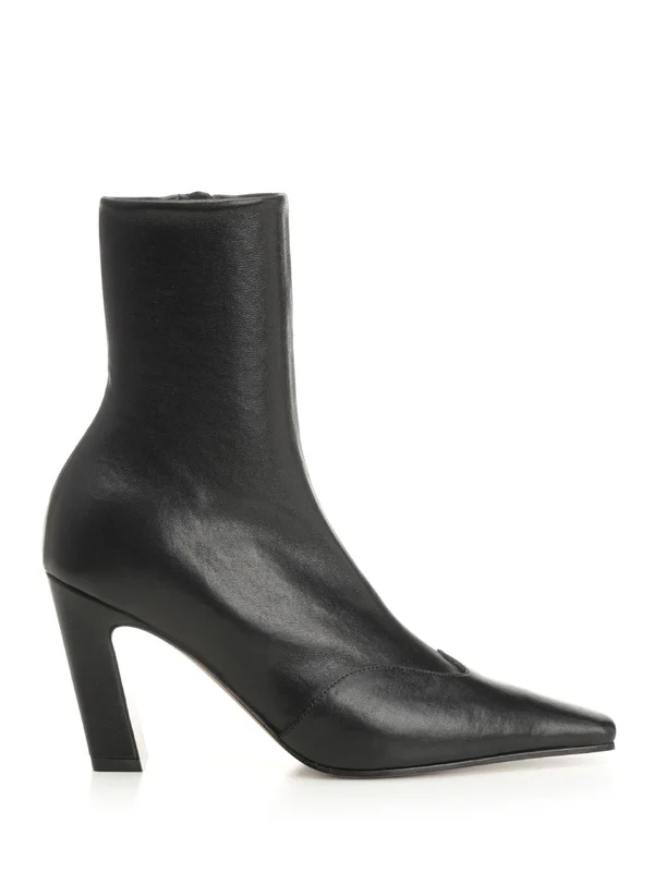 Khaite Black Ankle Boots