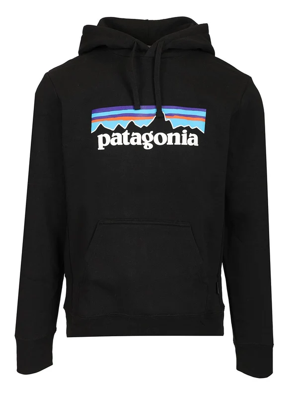 Patagonia P-6 Logo Black Hoodies