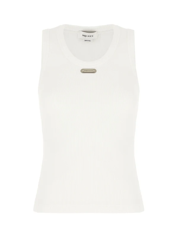 Alexander Mcqueen White Sleeveless Top