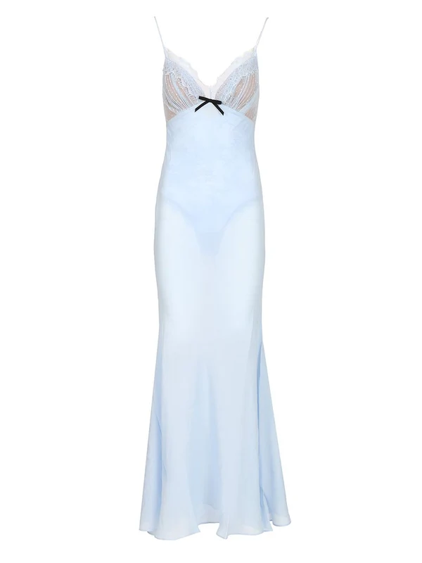 Self-Portrait Skyblue Long Dress