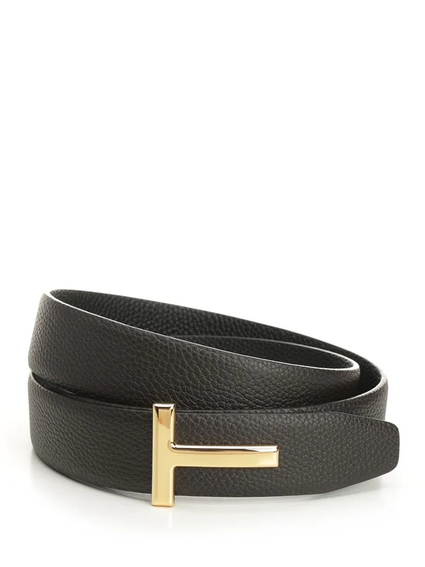 Tom Ford Black Leather Belts