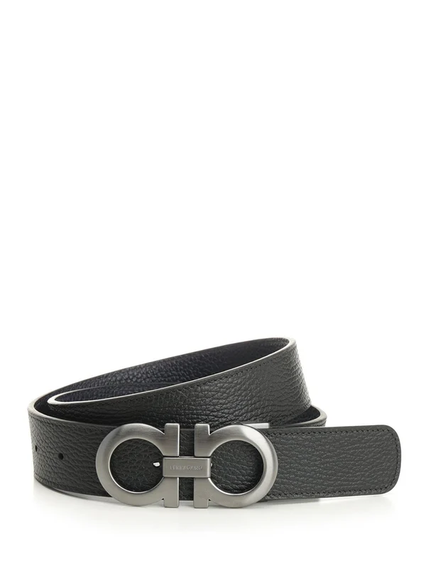 Ferragamo Black Leather Belts