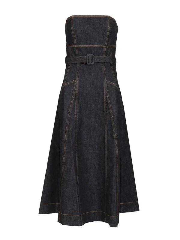 Self-Portrait Blue Midi Dress