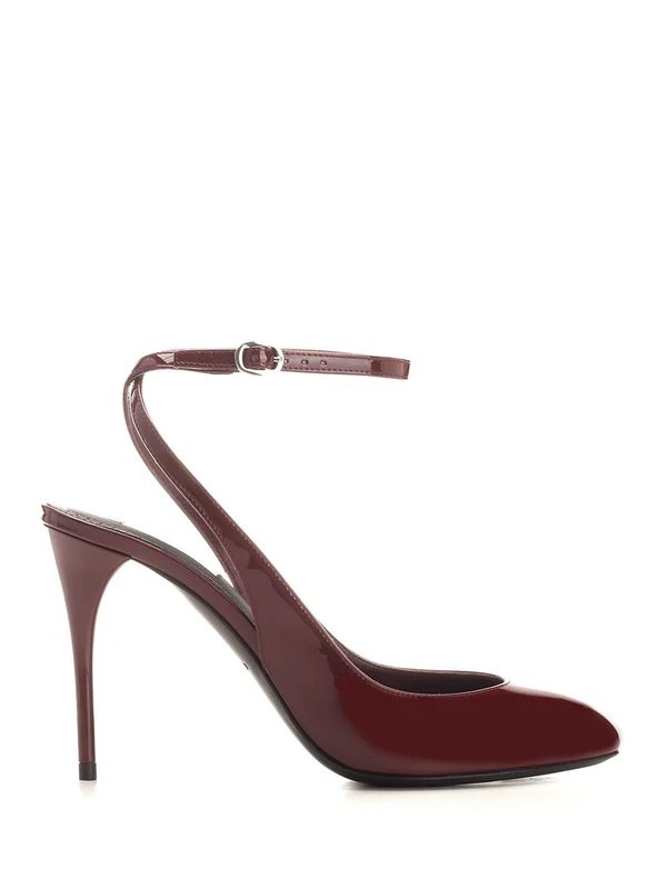 Alaia Burgundy Sandal Heels
