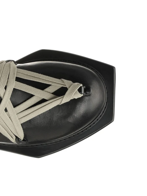 Rick Owens TURBO CYCLOPS Black Lace-Up Boots - Image 4