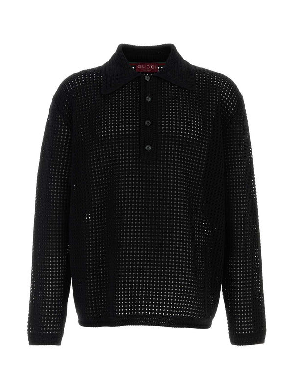 Gucci Black Polo Shirts
