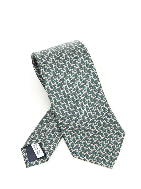 Ferragamo Green Neck Ties