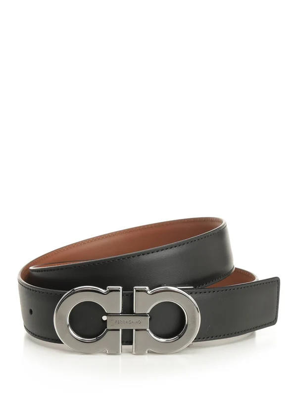 Ferragamo Black Leather Belts