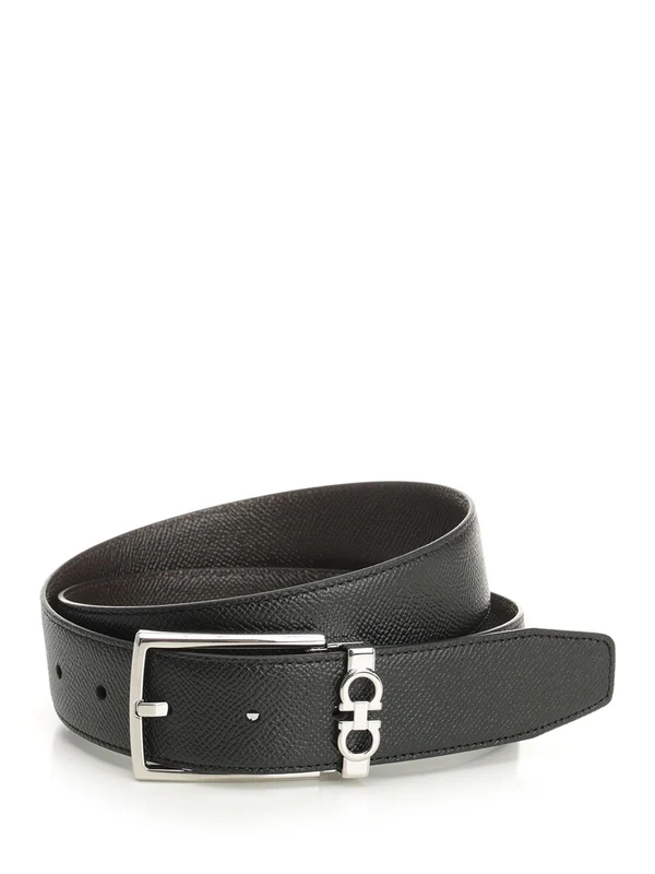 Ferragamo Black Leather Belts