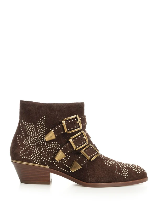 Chloe Brown Ankle Boots