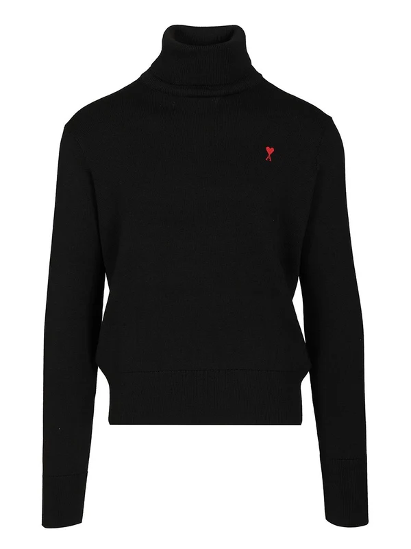 Ami Black Knitted