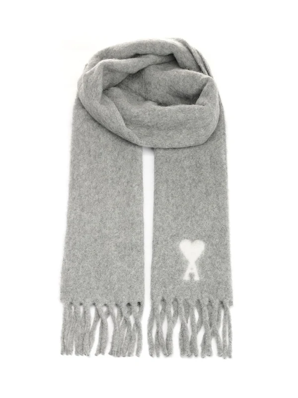 Ami Grey Wool Mufflers