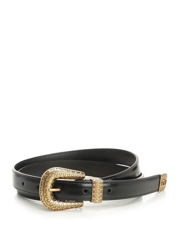 Valentino Black Leather Belts