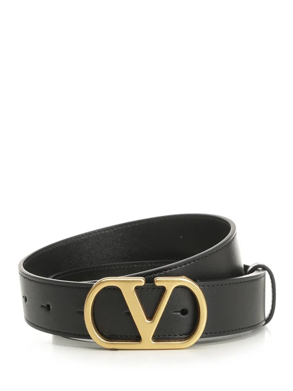 Valentino Black Leather Belts