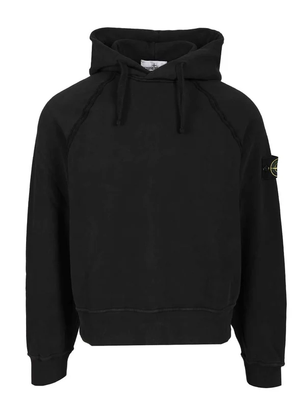 Stone Island Black Hoodies