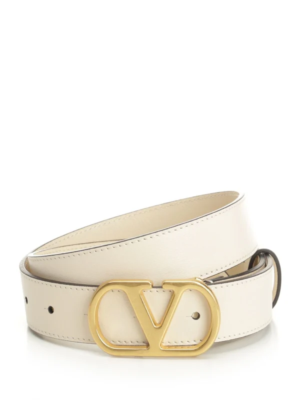 Valentino Ivory Leather Belts