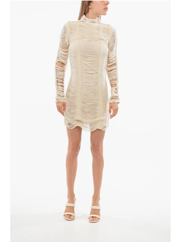 Balmain Beige Mini Dress