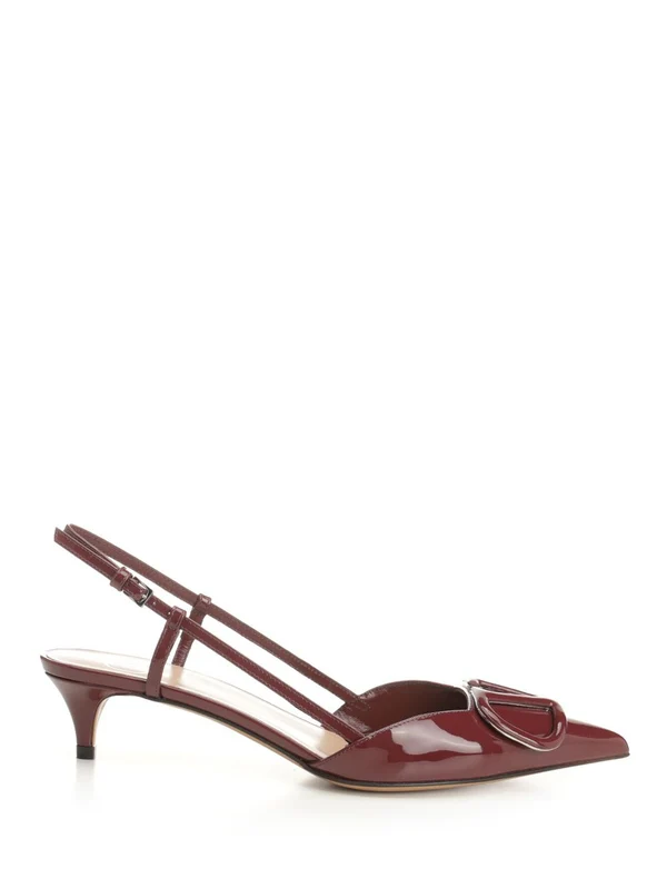 Valentino Burgundy Slingback Heels