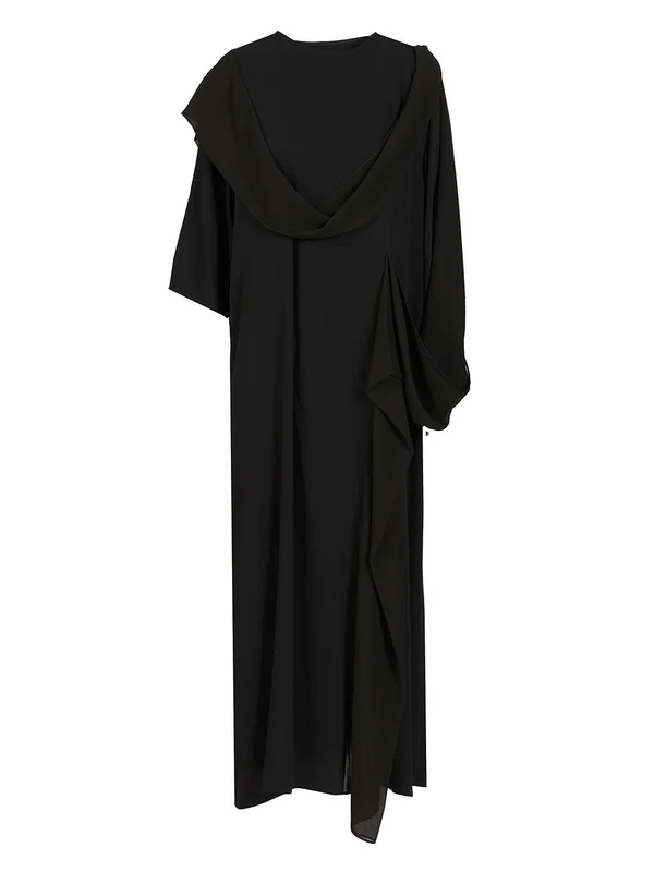 Mm6 Maison Margiela Black Long Dress