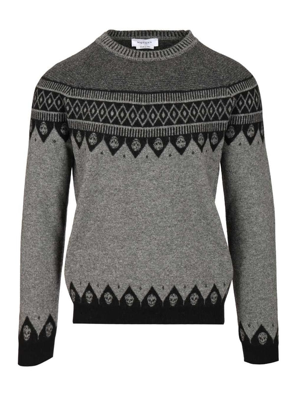 Alexander Mcqueen Grey Knitted