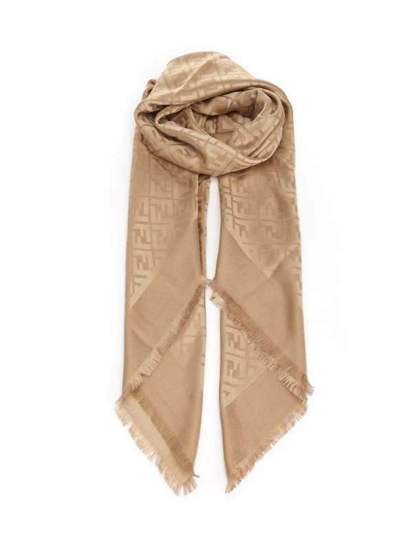 Fendi Beige Silk Mufflers