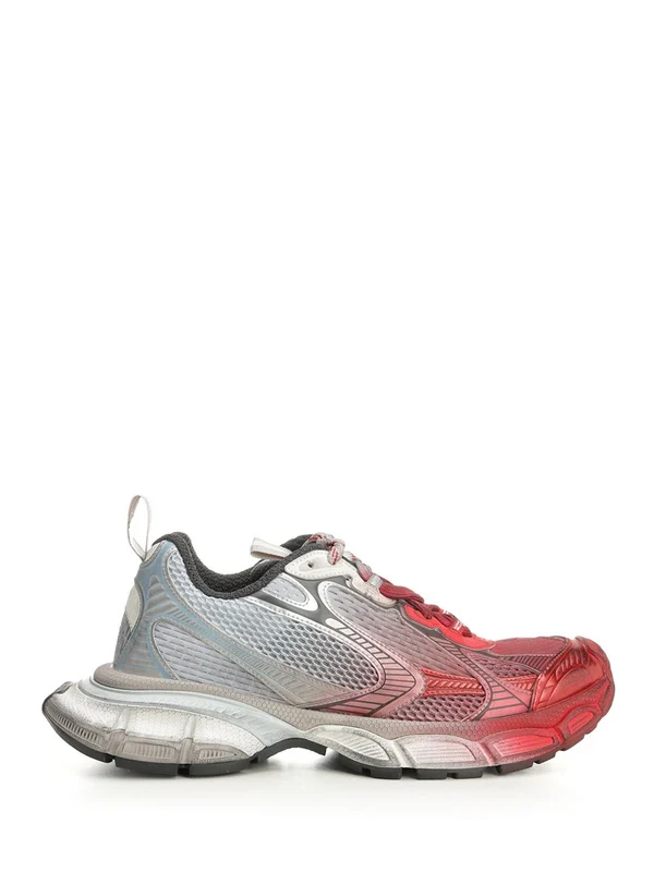 Balenciaga Grey Red Low Top Sneakers