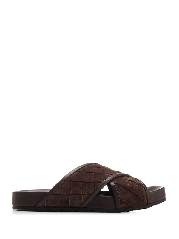 Bottega Veneta Brown Slides