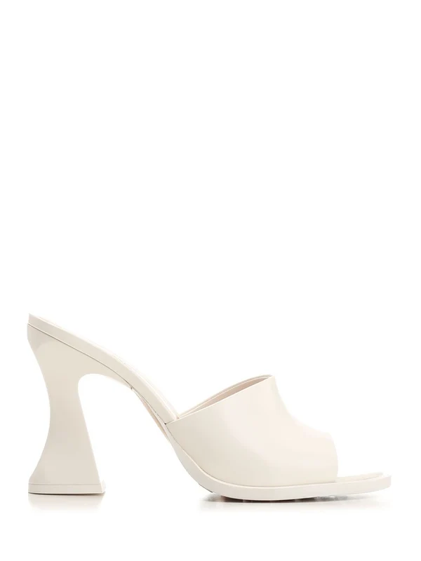 Bottega Veneta White Sandal Heels