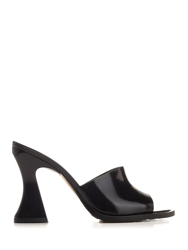 Bottega Veneta Black Sandal Heels