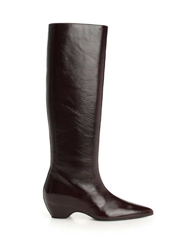 Khaite Burgundy High Boots