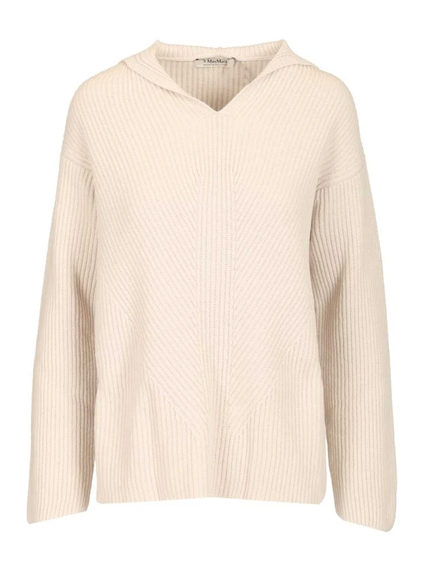 S Max Mara White Knitted