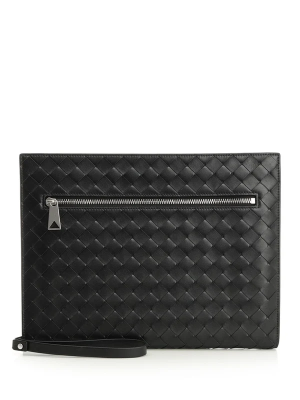 Bottega Veneta Intrecciato Black Clutch Bags
